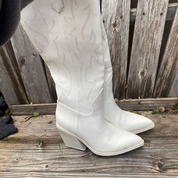Madden Girl Arizona western Boot in Bone Paris size 6 - Picture 11 of 16